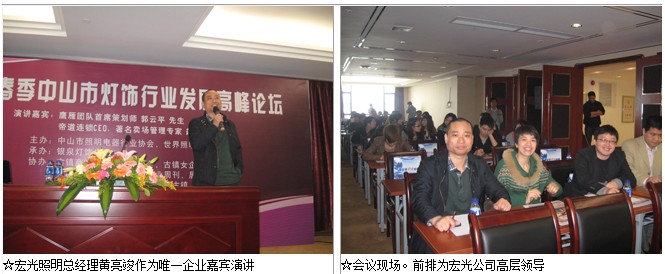 公司黃總參加燈飾行業發展高峰論壇